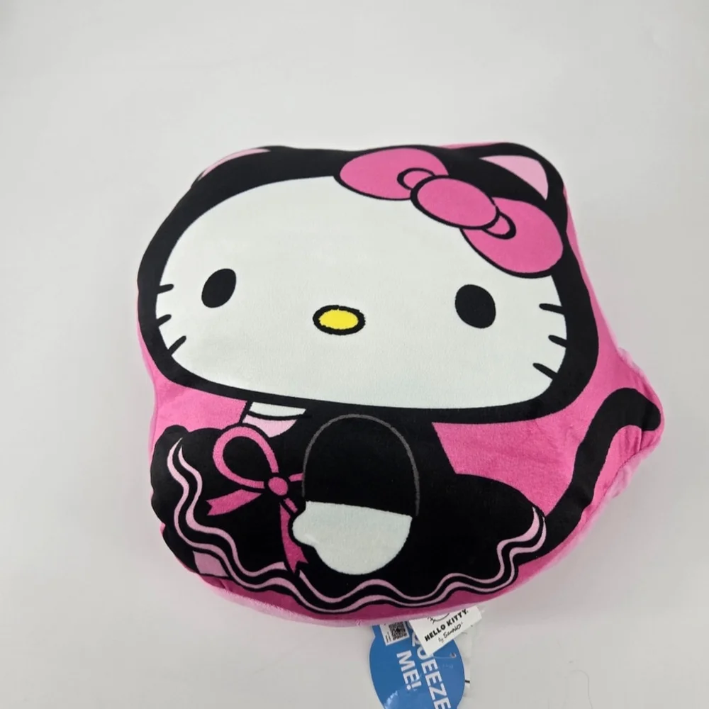 Hello Kitty Halloween Travel Pillow Black Pink Plush Cloud Pillow NWT